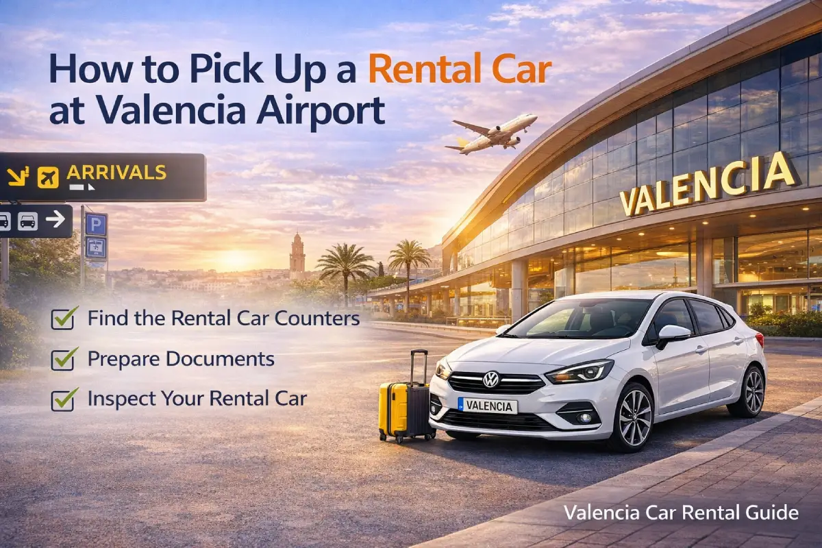 Car rental pickup process at Valencia Airport