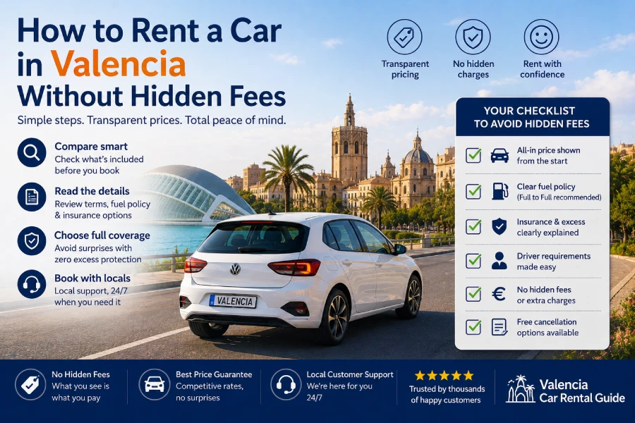How to rent a car in Valencia without hidden fees